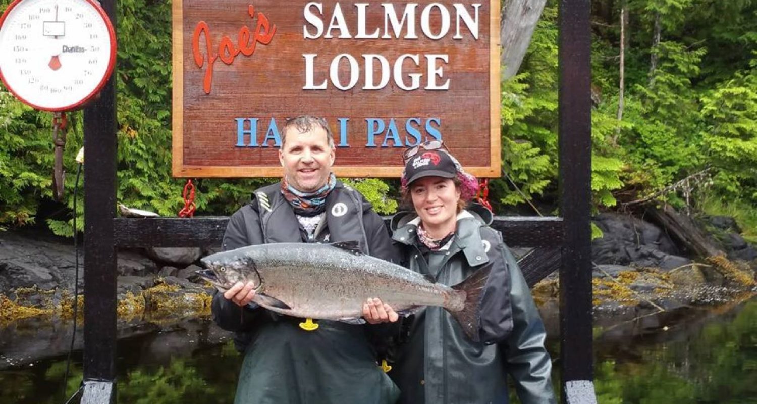 Baiting a Salmon Rod for Salmon in BC